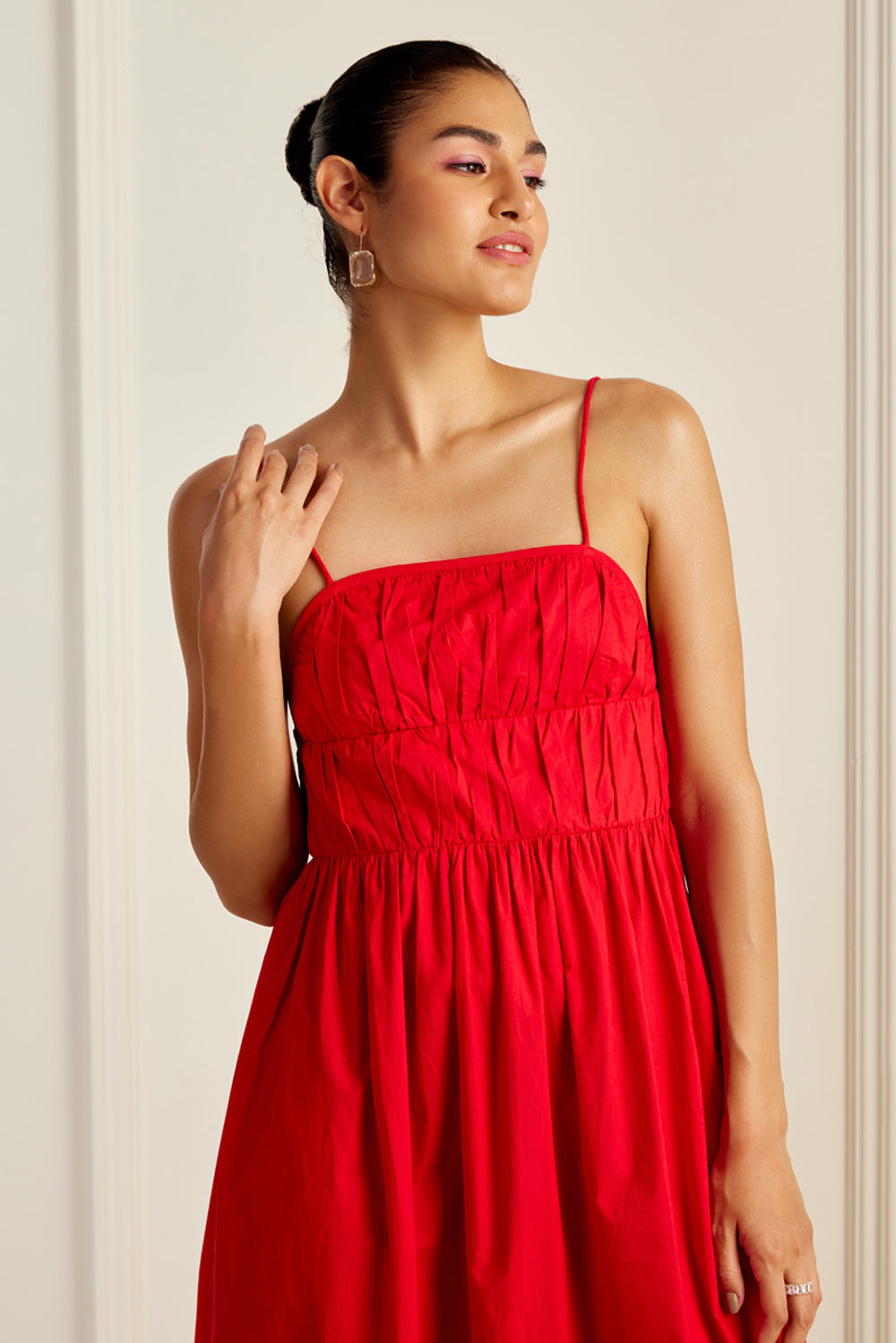 Cherry Red Cami Tiered Dress
