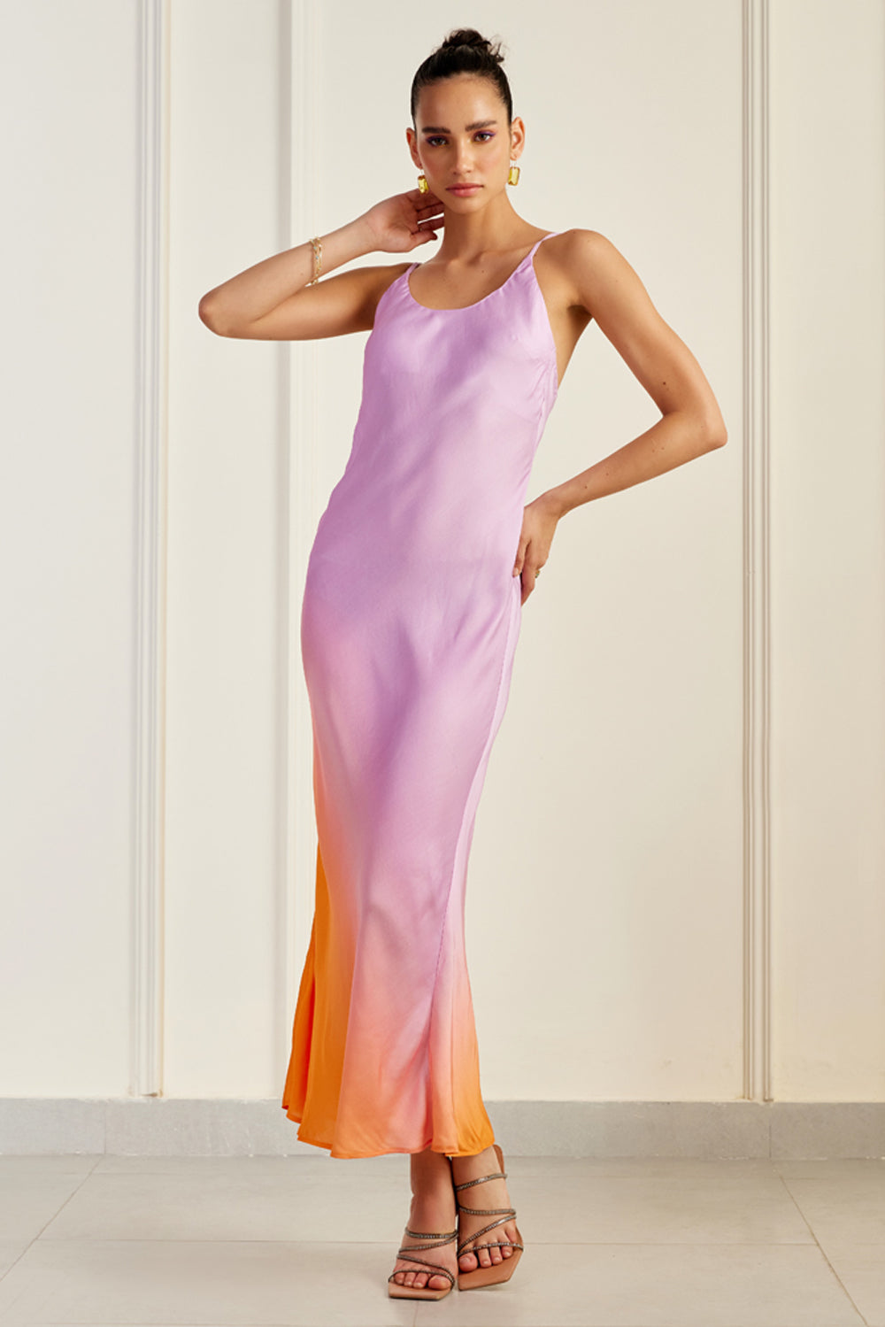 Sunset Ombre Silk Sheath Dress – SILKROSE Sunset Ombre Silk Sheath Dress – SILKROSE
