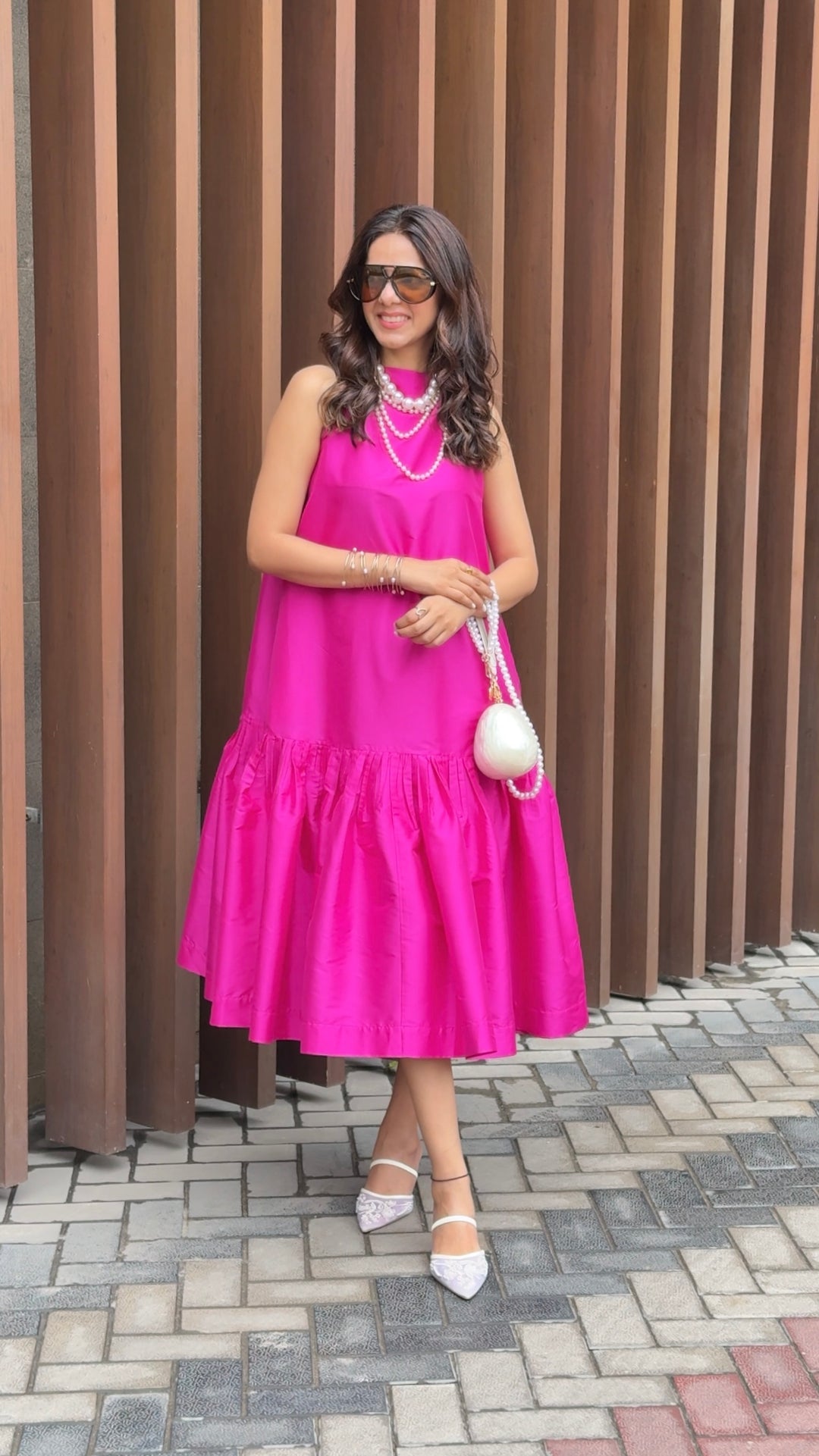 Audrey Bloom Fuschia Dress