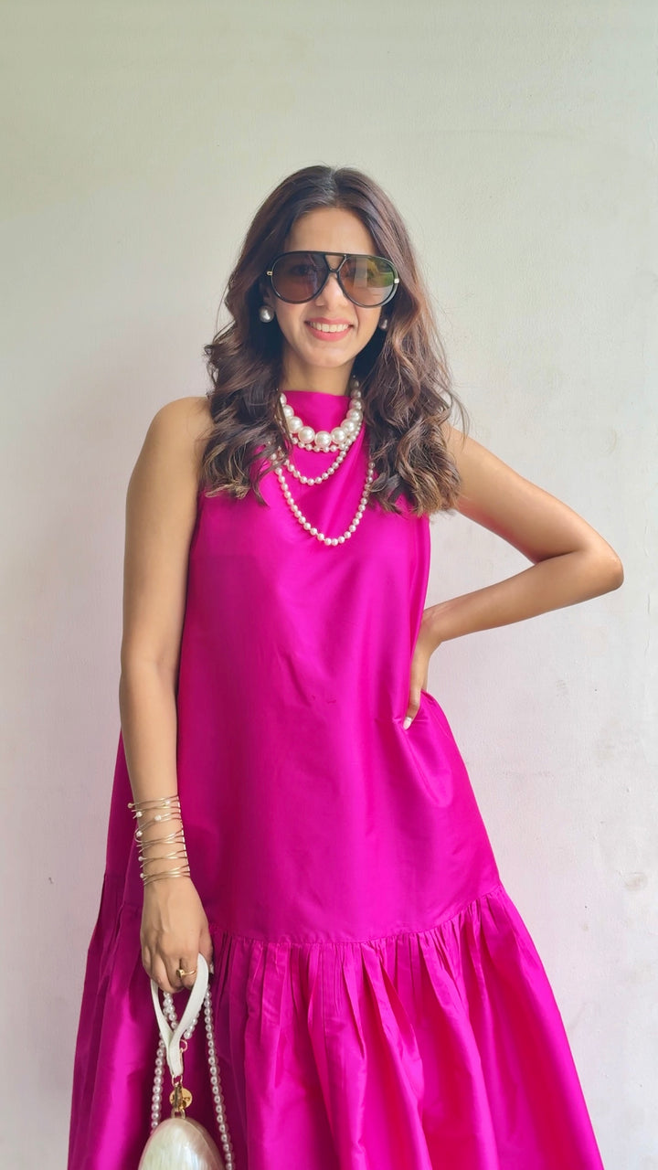 Audrey Bloom Fuschia Dress