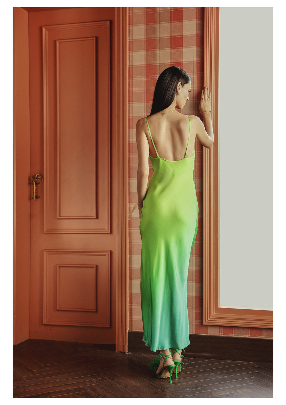 Ubud Ombre Silk Sheath Dress SILKROSE Ubud Ombre Silk Sheath Dress SILKROSE