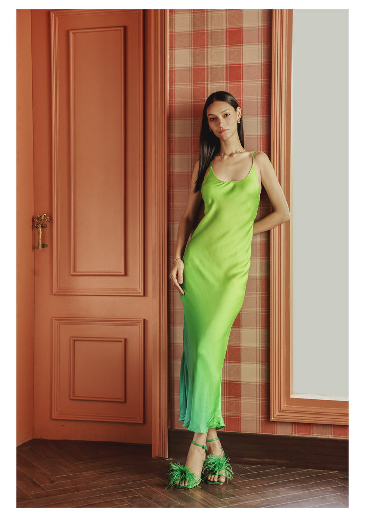 Ubud Ombre Silk Sheath Dress