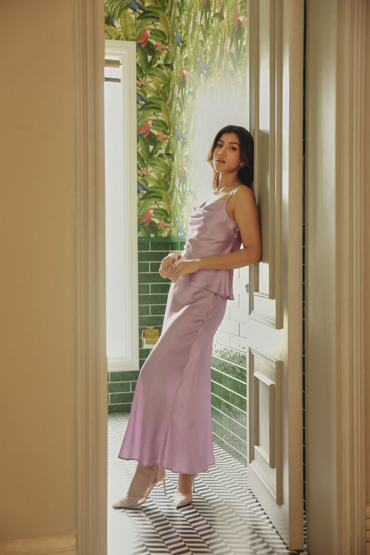 Lilac Glow Slip Set