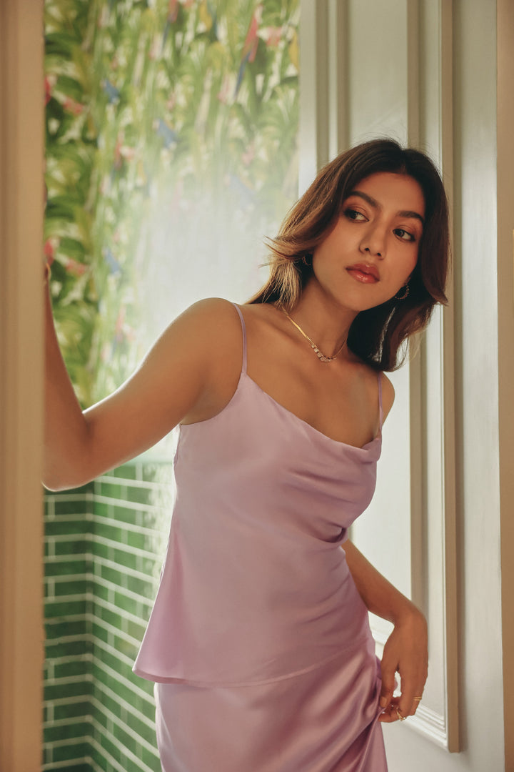 Lilac Glow Slip Set