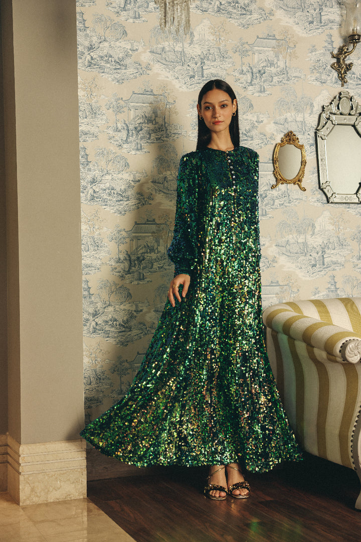 Emerald Reverie Gown