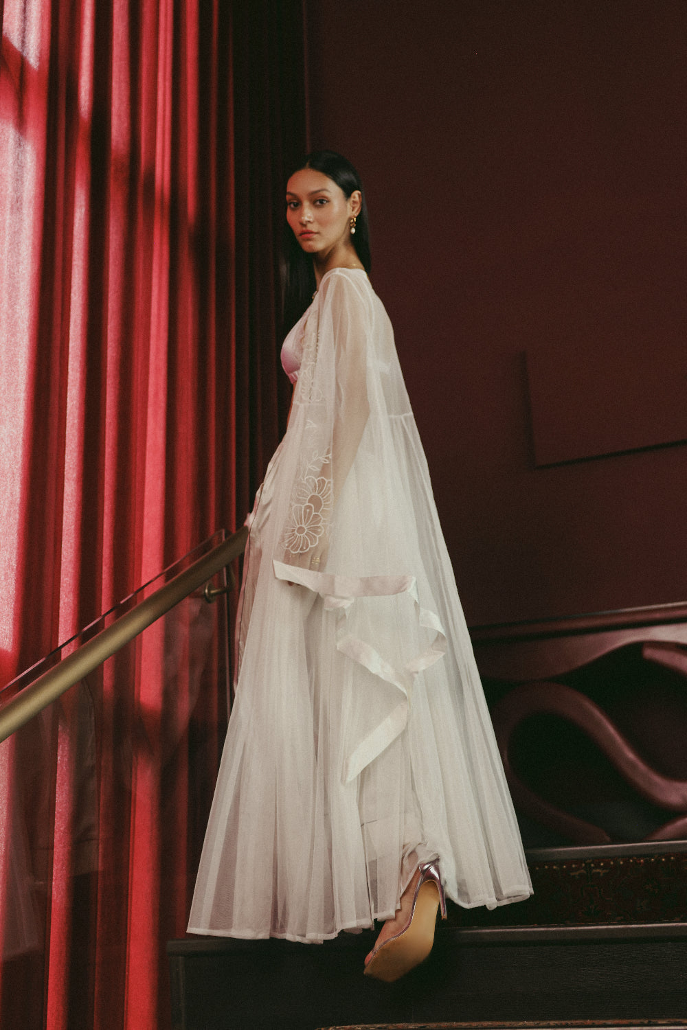 Ivory Cloud Sheer Robe