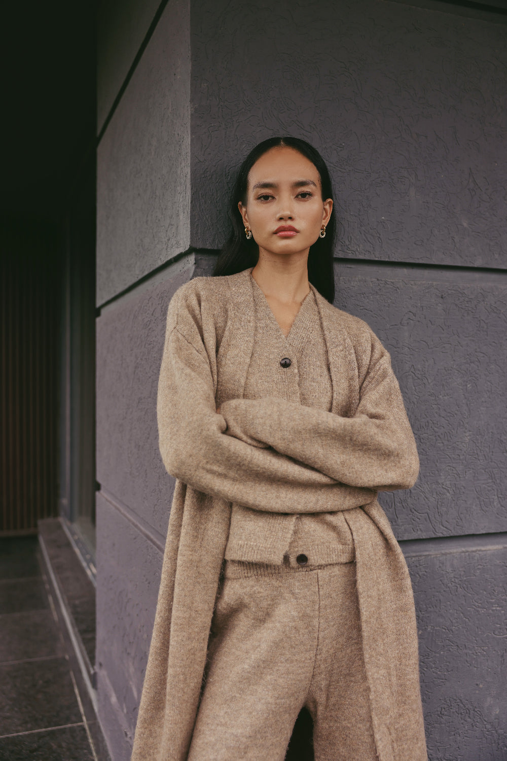 Camel Treasure Knit 3 Pc Coord