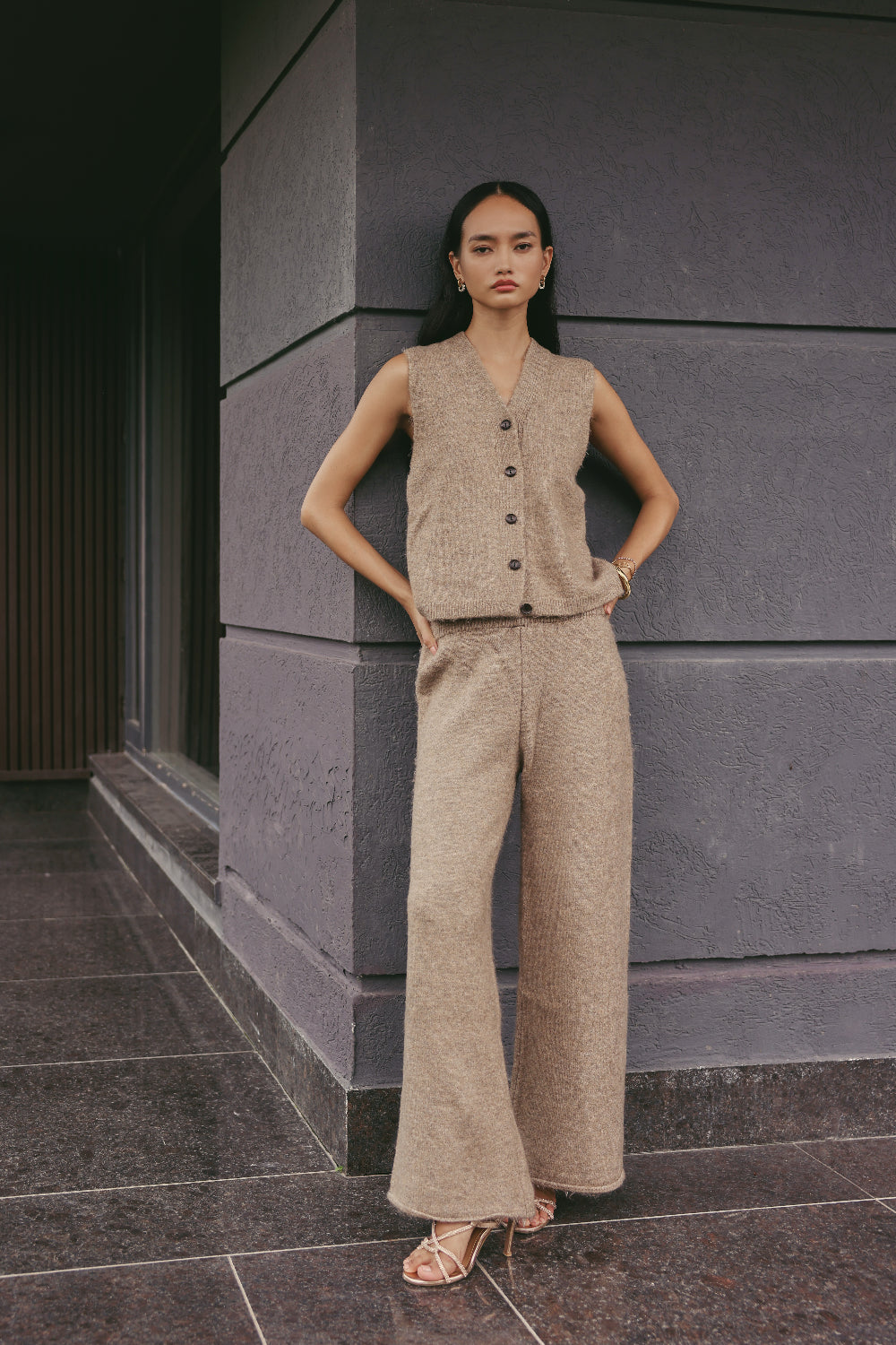 Camel Treasure Knit 3 Pc Coord