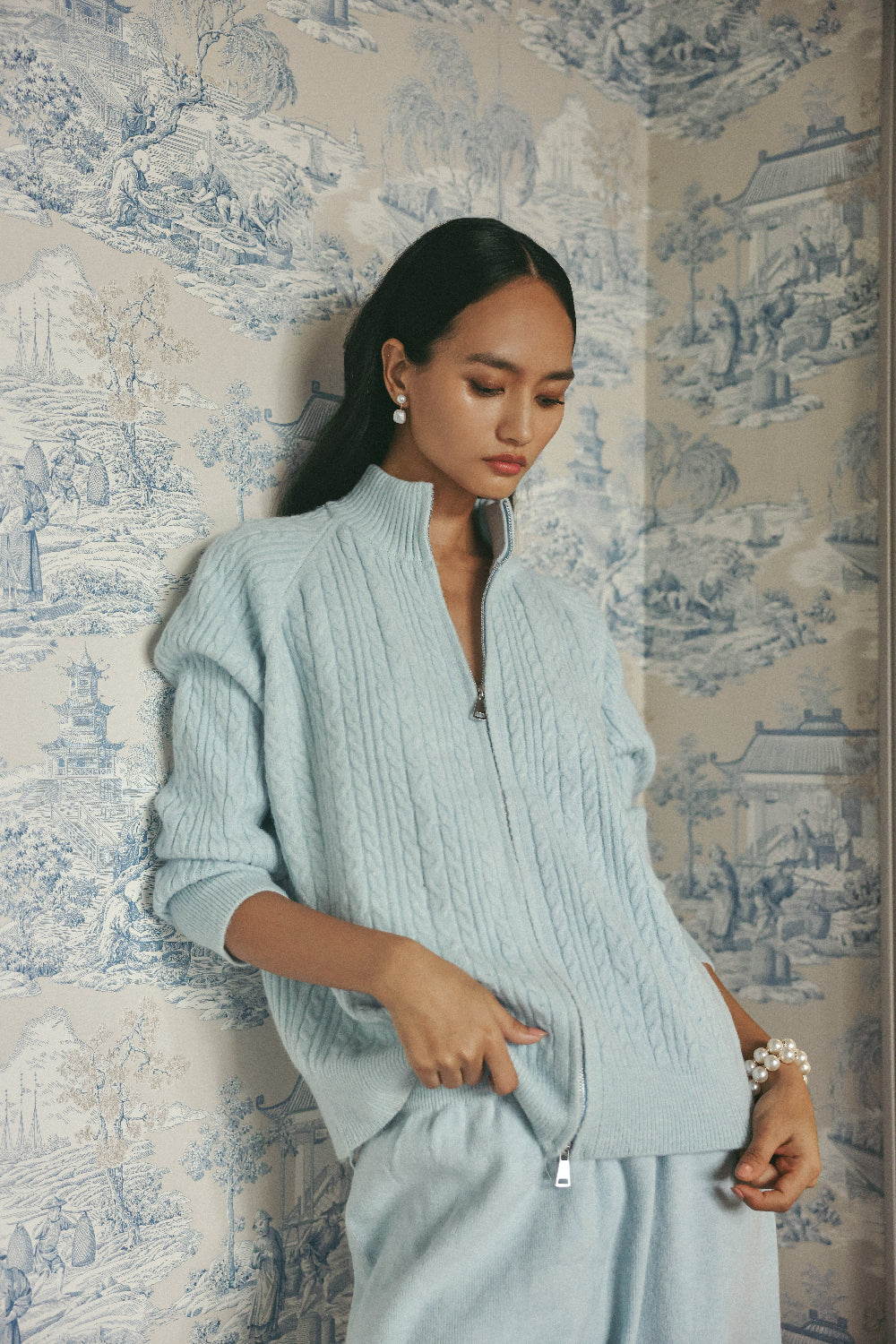 Soft Glacier Zip Set Ice Blue