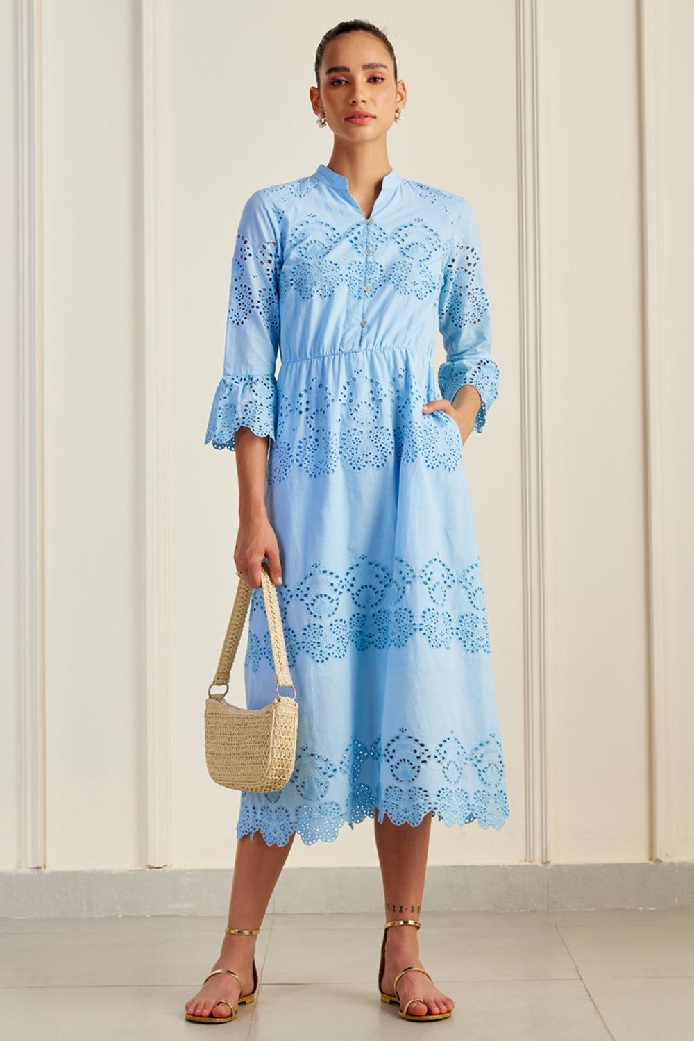 ascot midi dress Womens Ascot Elegant Puff Sleeve Midi Occasion Dress