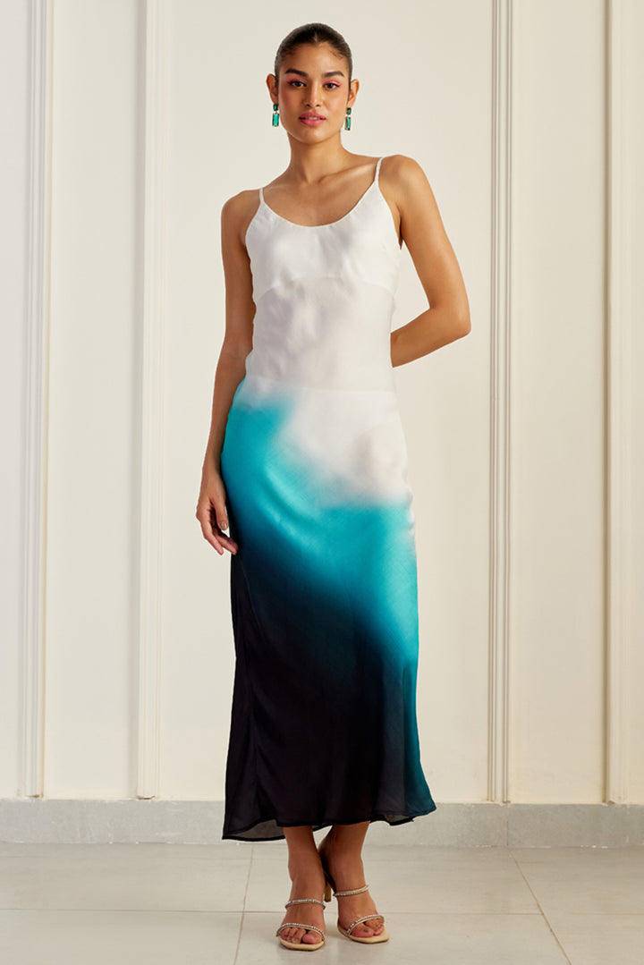 Seychelles Ombre Sheath Silk Dress