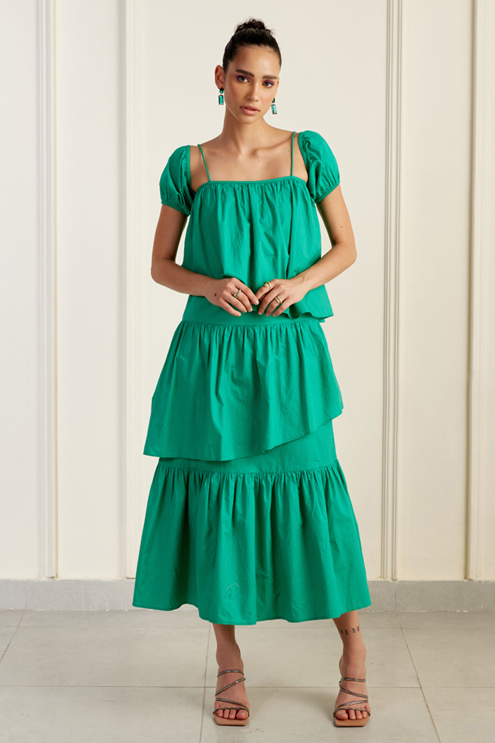Bali Asymmetrical Tiered Dress – SILKROSE