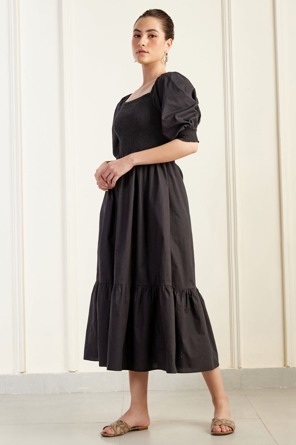 off shoulder shirred maxi dress Elegant Off-Shoulder Floral Maxi Dress with Shirred Back & High Split Canary Houze